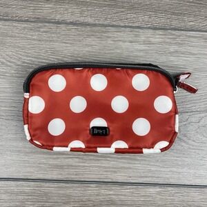 Lug Round Trip Small Bag Red White Polka Dots 7.5"x4"